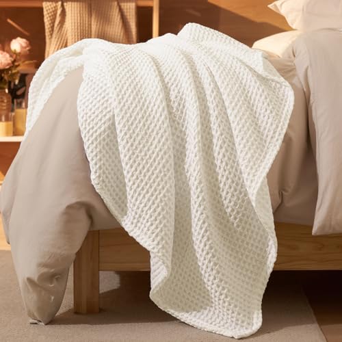 Buy PHF Ultra Soft Waffle Weave Blanket Throw Blanket, Lightweight